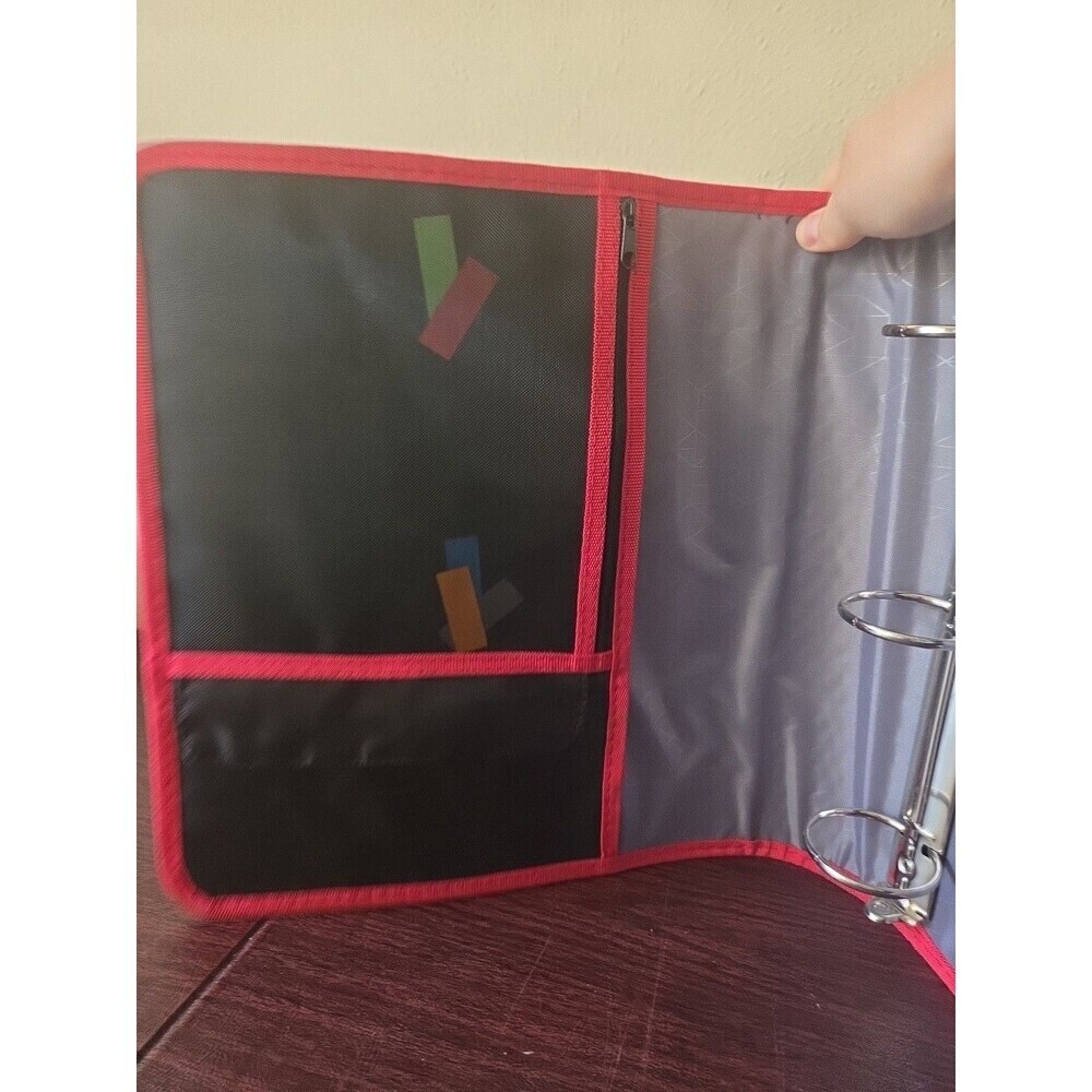 Mead Five Star 2" Binder 580 Sheet Capacity Exterior Expanding File Black Red - Picture 6 of 11